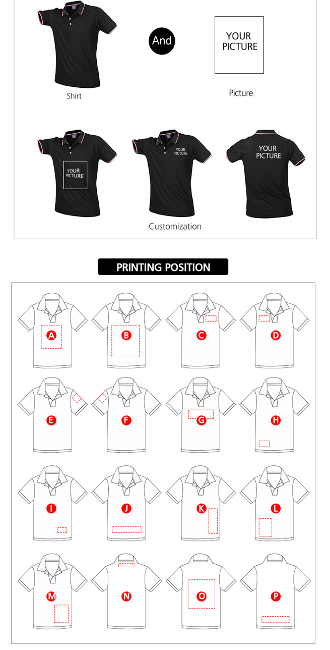 Work Shirt Custom Logo Printing Position Guide